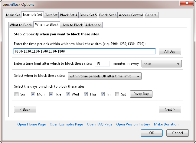 LeechBlock Options 2